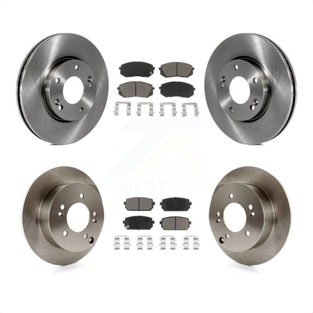 Front Rear Disc Brake Rotors And Ceramic Pads Kit For 2007-2009 Kia Rondo K8C-101343 by Transit Auto