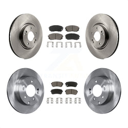 Front Rear Disc Brake Rotors And Ceramic Pads Kit For Hyundai Tucson Kia Cadenza K8C-101344