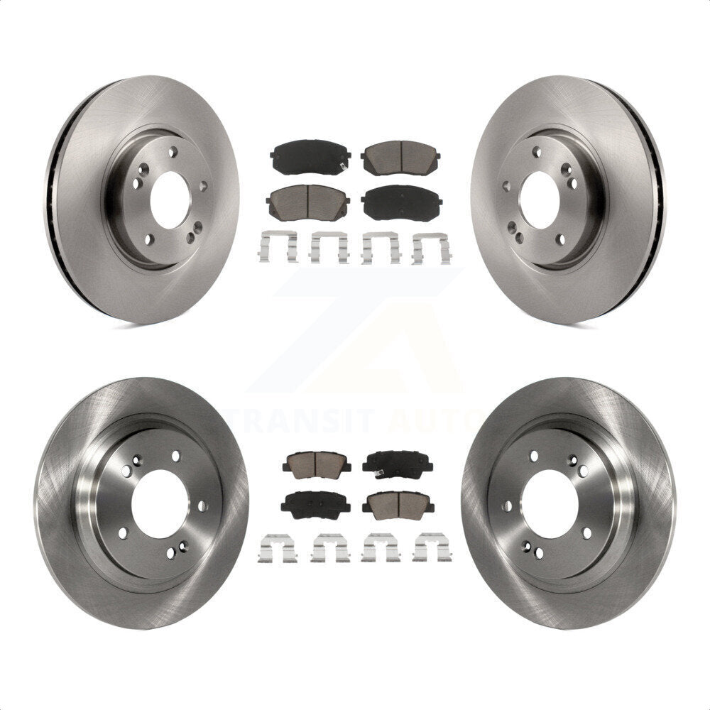 Front Rear Disc Brake Rotors And Ceramic Pads Kit For Kia Soul EV K8C-101348 by Transit Auto