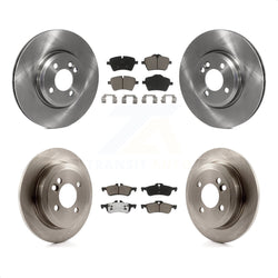 Front Rear Disc Brake Rotors And Ceramic Pads Kit For 2002-2005 Mini Cooper With 294mm Diameter Rotor 4 Lug Wheels K8C-101353