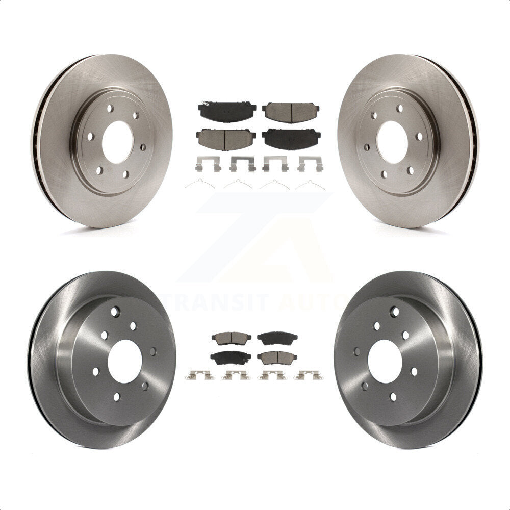 Front Rear Disc Brake Rotors And Ceramic Pads Kit For Suzuki Equator K8C-101355 by Transit Auto