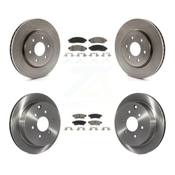Front Rear Disc Brake Rotors And Ceramic Pads Kit For Nissan Frontier Xterra Suzuki Equator K8C-101356