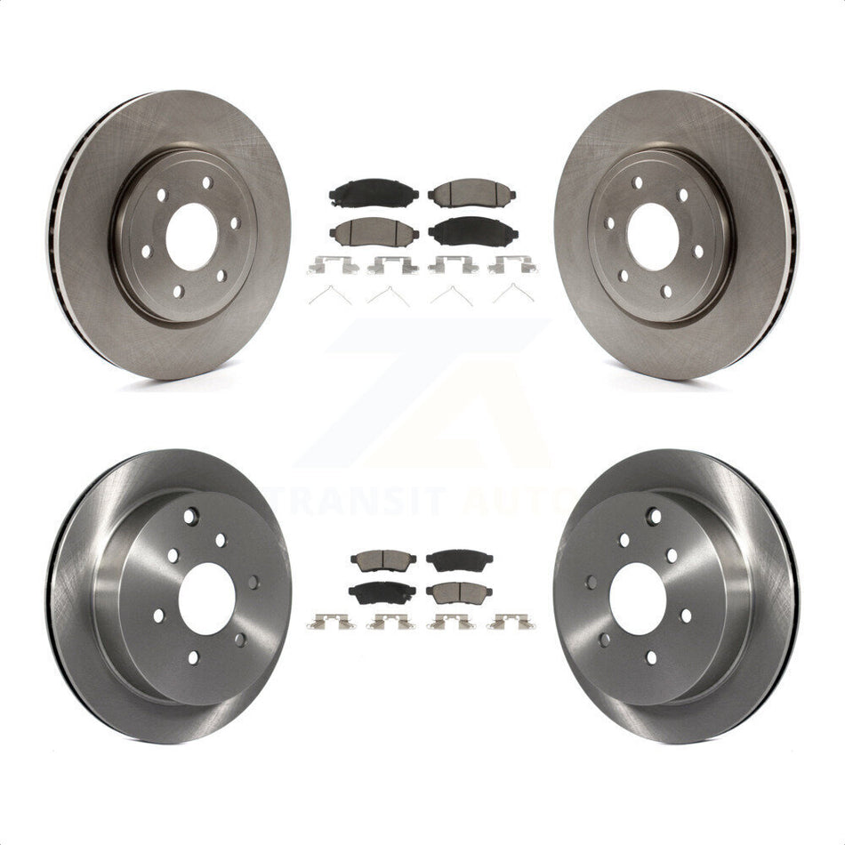 Front Rear Disc Brake Rotors And Ceramic Pads Kit For Nissan Frontier Xterra Suzuki Equator K8C-101356 by Transit Auto