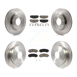 Front Rear Disc Brake Rotors And Ceramic Pads Kit For 2017-2022 Nissan TITAN K8C-101358