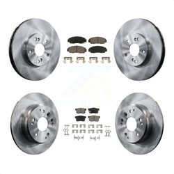 Front Rear Disc Brake Rotors And Ceramic Pads Kit For Acura TL K8C-101367