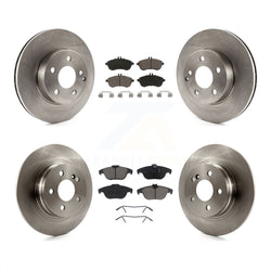 Front Rear Disc Brake Rotors And Ceramic Pads Kit For Mercedes-Benz C300 C250 C230 K8C-101375