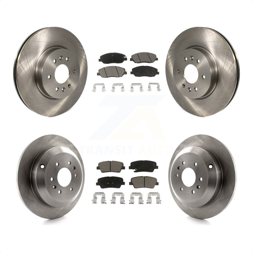 Front Rear Disc Brake Rotors And Ceramic Pads Kit For 2009-2011 Kia Borrego K8C-101377 by Transit Auto