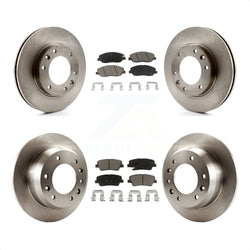 Front Rear Disc Brake Rotors And Ceramic Pads Kit For Kia Sedona Hyundai Entourage K8C-101379