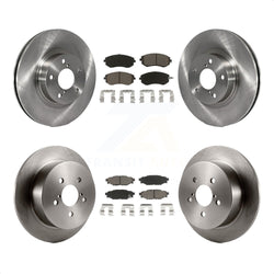 Front Rear Disc Brake Rotors And Ceramic Pads Kit For 2005 Subaru Legacy i Limited With 277mm Diameter Rotor K8C-101402