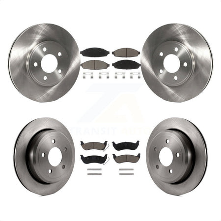 Front Rear Disc Brake Rotors And Ceramic Pads Kit For Ford Crown Victoria Mercury Grand Marquis Marauder K8C-101429 by Transit Auto