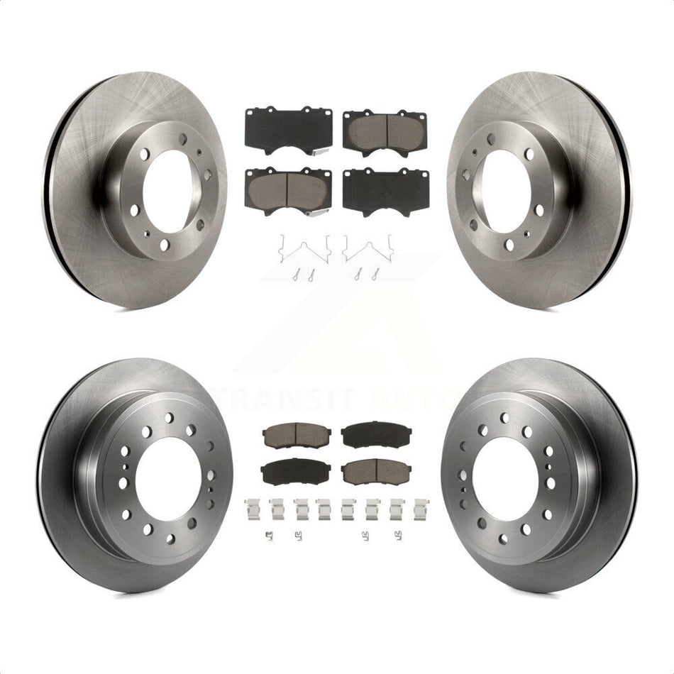 Front Rear Disc Brake Rotors And Ceramic Pads Kit For Toyota 4Runner FJ Cruiser K8C-101433 by Transit Auto