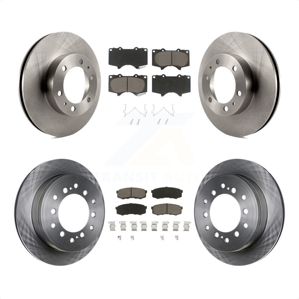 Front Rear Disc Brake Rotors And Ceramic Pads Kit For 2010-2014 Toyota FJ Cruiser K8C-101435 by Transit Auto