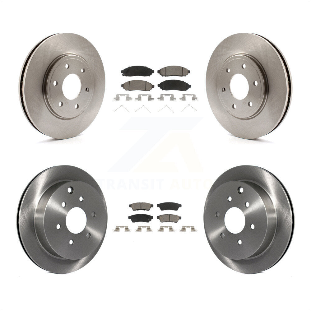 Front Rear Disc Brake Rotors And Ceramic Pads Kit For Nissan Frontier Suzuki Equator 2.5L K8C-101445 by Transit Auto