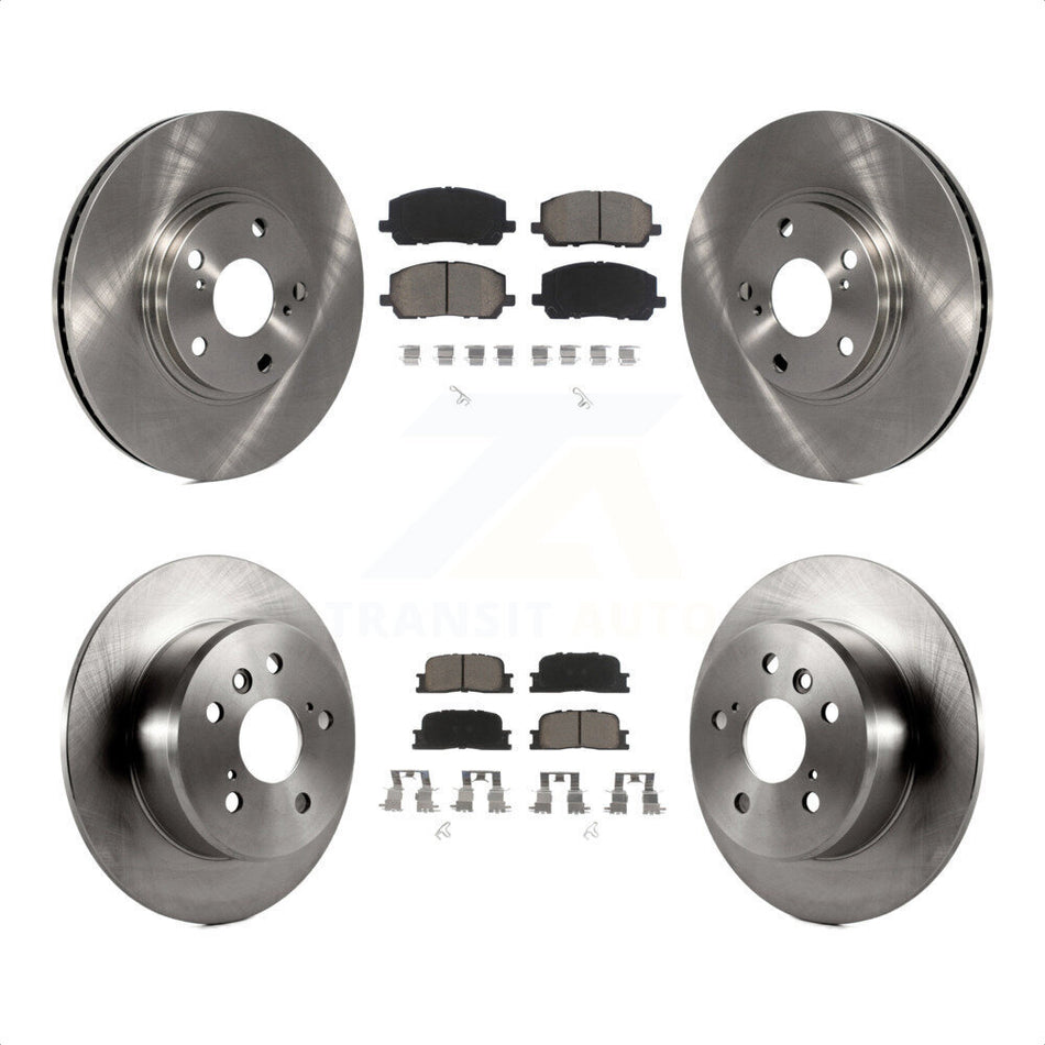 Front Rear Disc Brake Rotors And Ceramic Pads Kit For 2001-2003 Toyota Highlander FWD K8C-101450 by Transit Auto