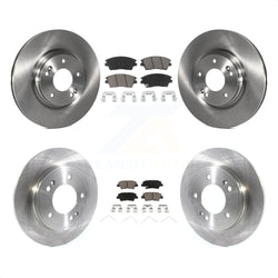 Front Rear Disc Brake Rotors And Ceramic Pads Kit For 2017-2020 Hyundai Elantra 1.6L K8C-101454
