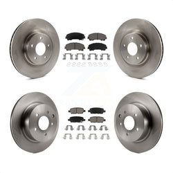 Front Rear Disc Brake Rotors And Ceramic Pads Kit For 2016-2017 INFINITI QX50 K8C-101470