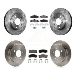 Front Rear Disc Brake Rotors And Ceramic Pads Kit For Pontiac Grand Am Oldsmobile Alero K8C-101473