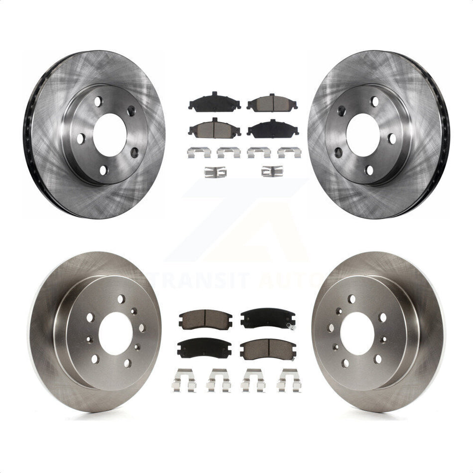 Front Rear Disc Brake Rotors And Ceramic Pads Kit For Pontiac Grand Am Oldsmobile Alero K8C-101473 by Transit Auto