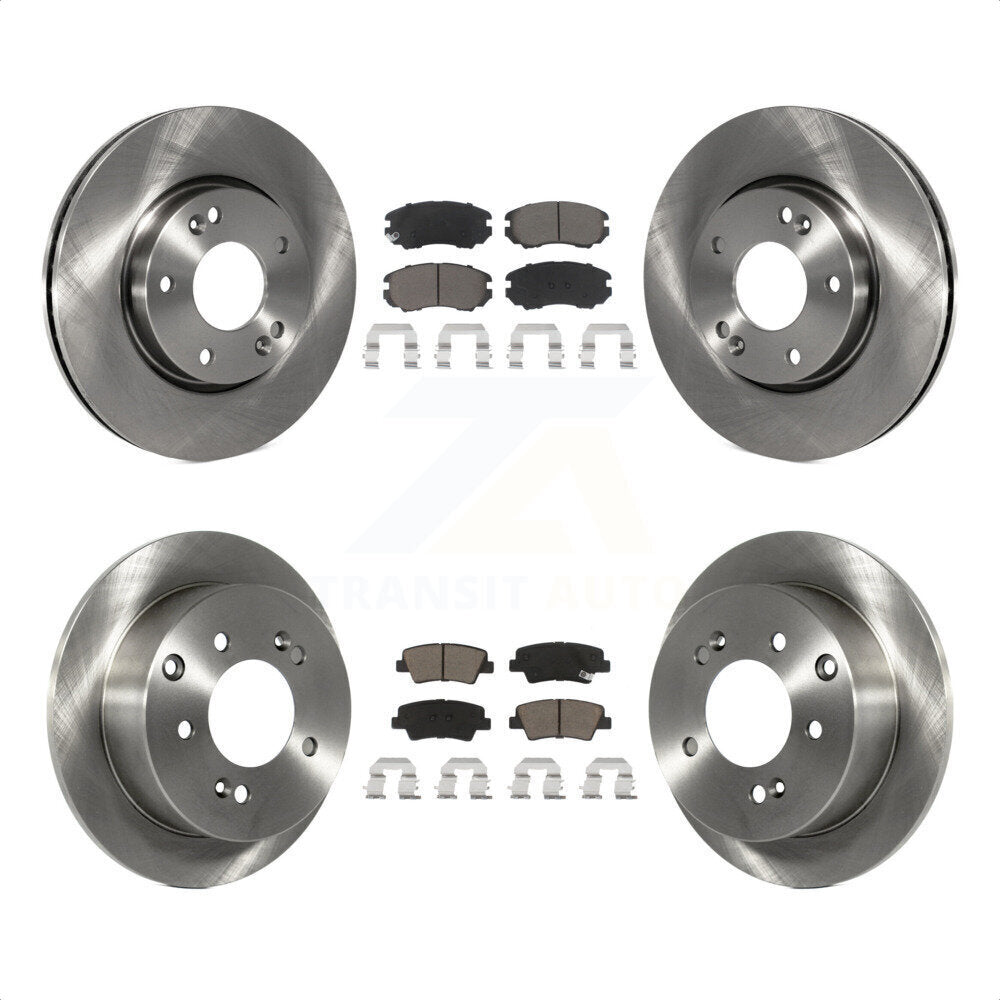 Front Rear Disc Brake Rotors And Ceramic Pads Kit For 2012-2013 Kia Soul K8C-101480 by Transit Auto