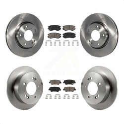 Front Rear Disc Brake Rotors And Ceramic Pads Kit For Hyundai Sonata 2.4L K8C-101484