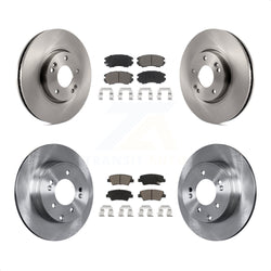 Front Rear Disc Brake Rotors And Ceramic Pads Kit For Hyundai Sonata 3.3L K8C-101485