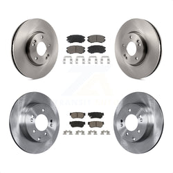 Front Rear Disc Brake Rotors And Ceramic Pads Kit For Hyundai Sonata 3.3L K8C-101486