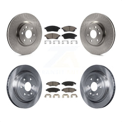 Front Rear Disc Brake Rotors And Ceramic Pads Kit For Cadillac SRX Saab 9-4X K8C-101488