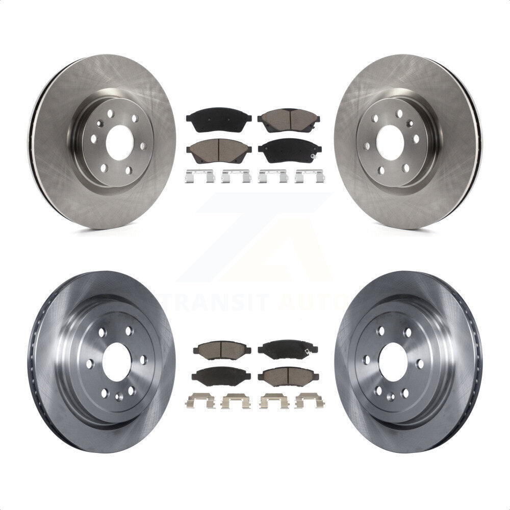 Front Rear Disc Brake Rotors And Ceramic Pads Kit For Cadillac SRX Saab 9-4X K8C-101488 by Transit Auto