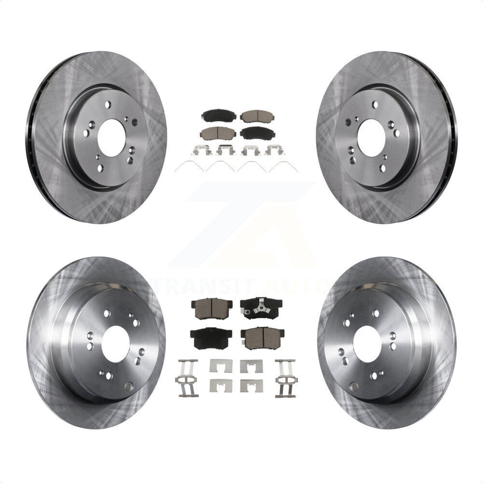 Front Rear Disc Brake Rotors And Ceramic Pads Kit For 2012-2016 Honda CR-V AWD K8C-101493 by Transit Auto