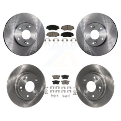Front Rear Disc Brake Rotors And Ceramic Pads Kit For Honda Civic Acura ILX K8C-101496