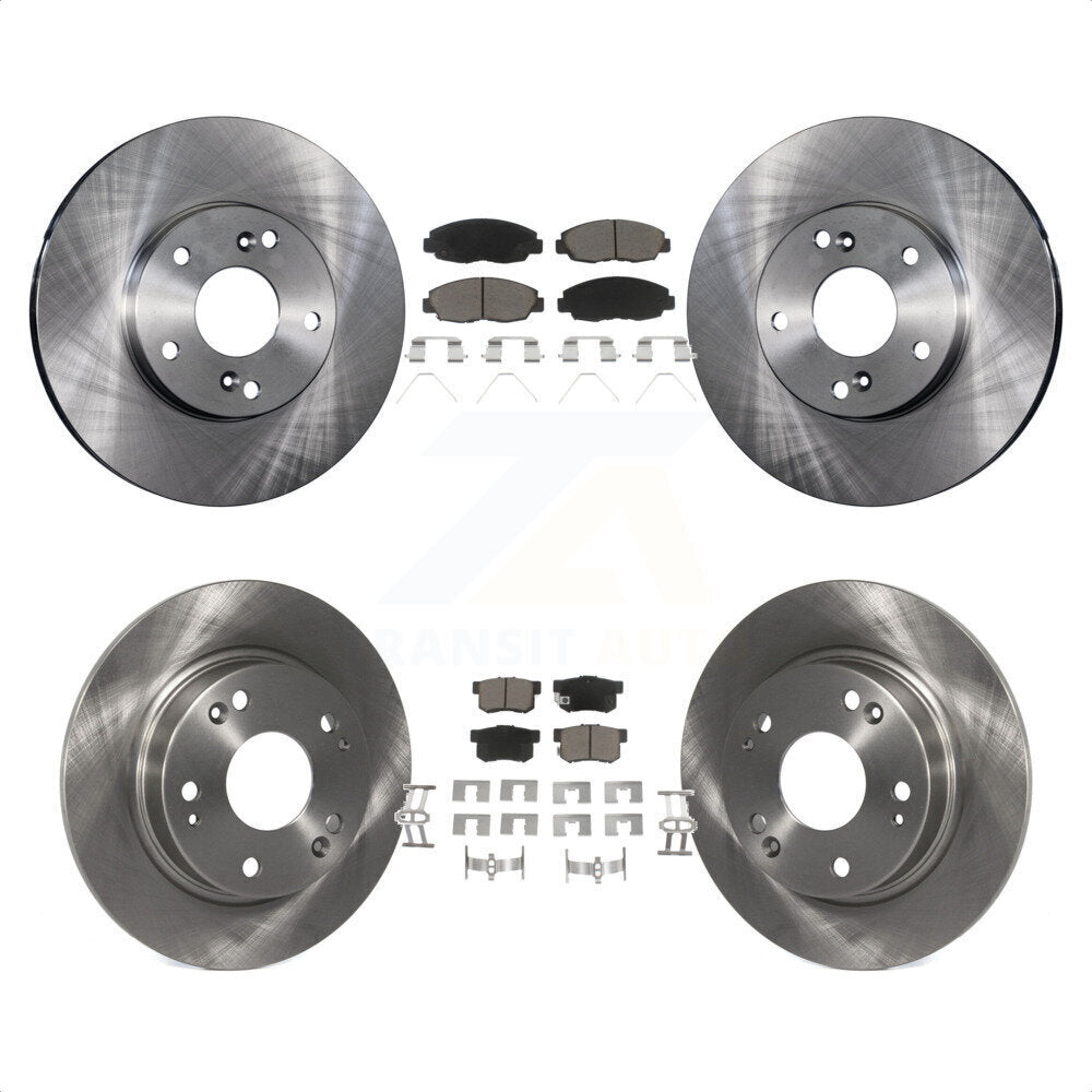 Front Rear Disc Brake Rotors And Ceramic Pads Kit For 2014-2015 Honda Civic Touring K8C-101499 by Transit Auto