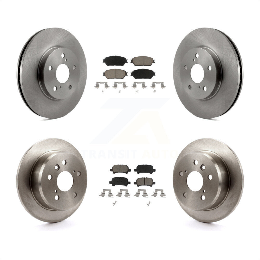 Front Rear Disc Brake Rotors And Ceramic Pads Kit For Toyota Camry Avalon Solara K8C-101500 by Transit Auto