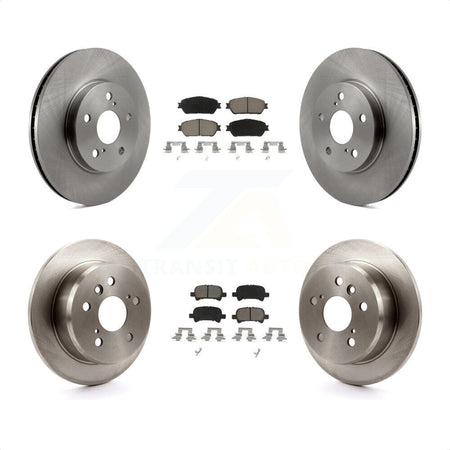 Front Rear Disc Brake Rotors And Ceramic Pads Kit For Toyota Camry Avalon Solara K8C-101500 by Transit Auto