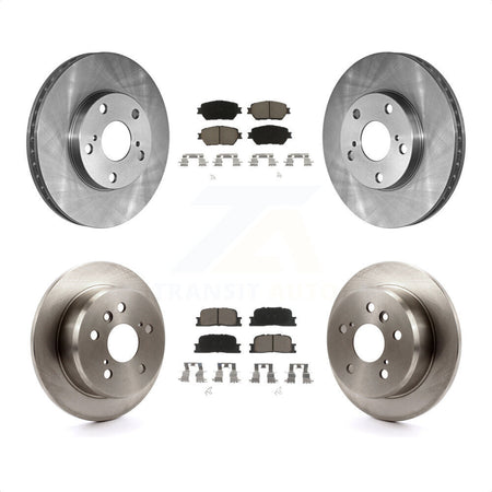 Front Rear Disc Brake Rotors And Ceramic Pads Kit For 2005-2006 Toyota Camry Base LE Vehicles Manufactured In Japan K8C-101504 by Transit Auto