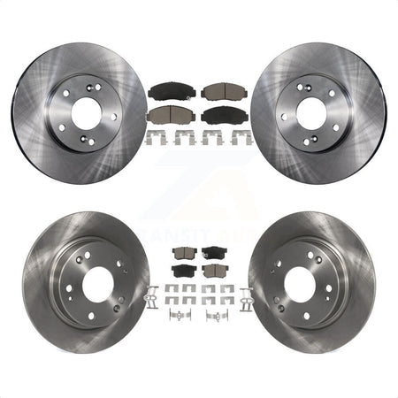 Front Rear Disc Brake Rotors And Ceramic Pads Kit For Acura CSX K8C-101507 by Transit Auto