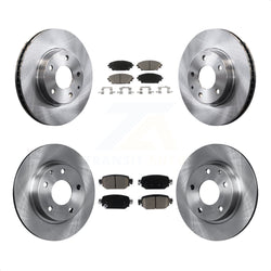 Front Rear Disc Brake Rotors And Ceramic Pads Kit For 2019-2021 Mazda CX-3 FWD K8C-101508