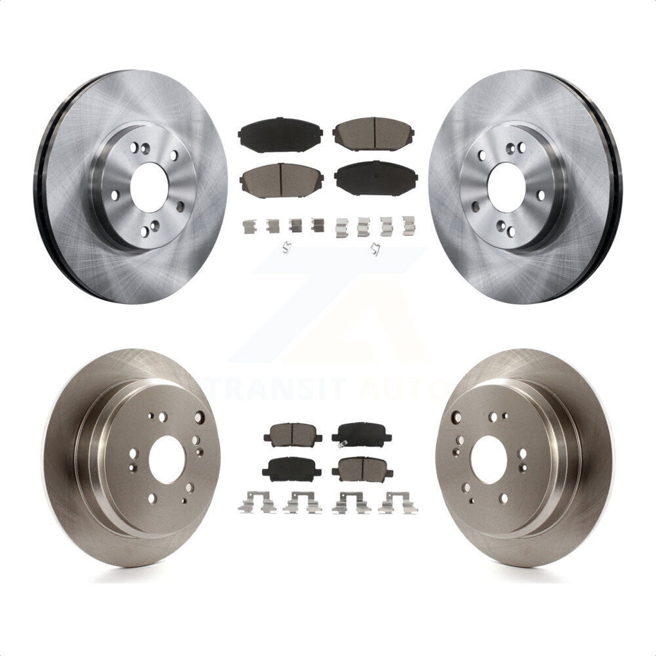 Front Rear Disc Brake Rotors And Ceramic Pads Kit For 2002-2004 Honda Odyssey K8C-101512 by Transit Auto