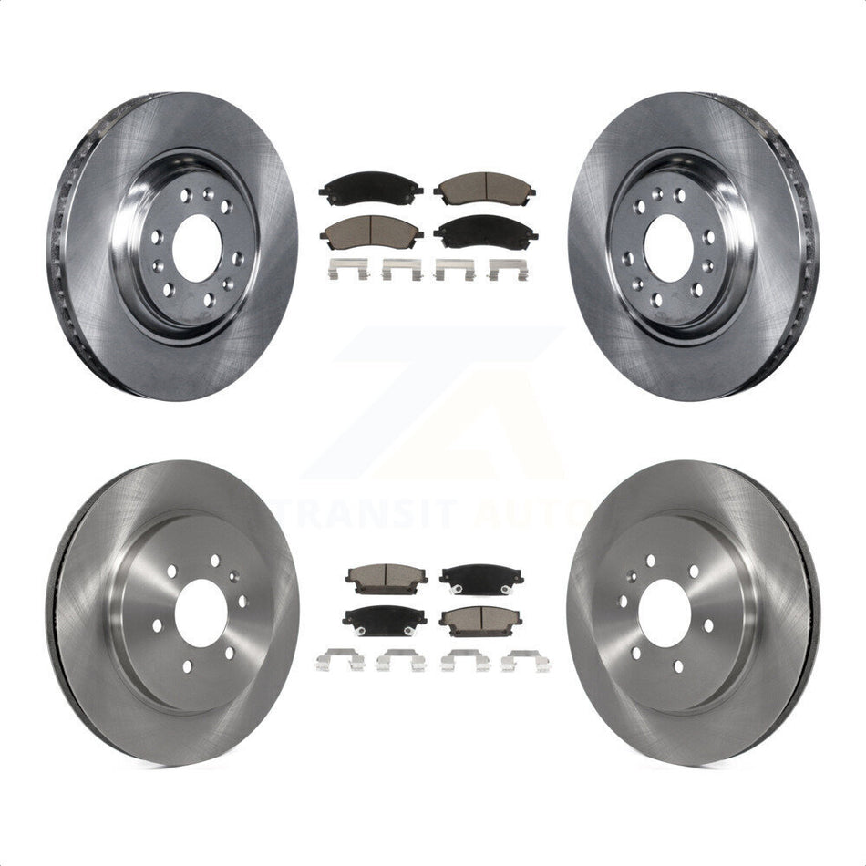 Front Rear Disc Brake Rotors And Ceramic Pads Kit For Cadillac SRX K8C-101522 by Transit Auto