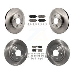 Front Rear Disc Brake Rotors And Ceramic Pads Kit For Honda Civic K8C-101530