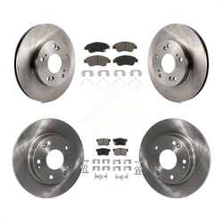 Front Rear Disc Brake Rotors And Ceramic Pads Kit For 2013-2015 Acura ILX 1.5L K8C-101531