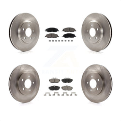 Front Rear Disc Brake Rotors And Ceramic Pads Kit For Ford Mustang K8C-101553