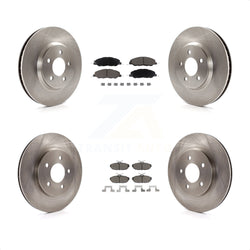 Front Rear Disc Brake Rotors And Ceramic Pads Kit For Ford Mustang K8C-101556