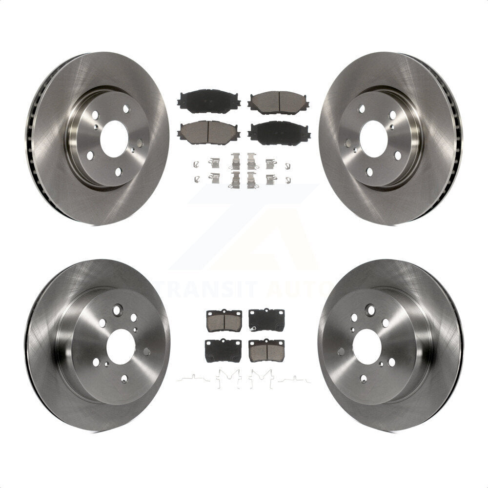 Front Rear Disc Brake Rotors And Ceramic Pads Kit For 2010-2013 Lexus IS250 C Vehicles Built Canadian Market K8C-101566 by Transit Auto