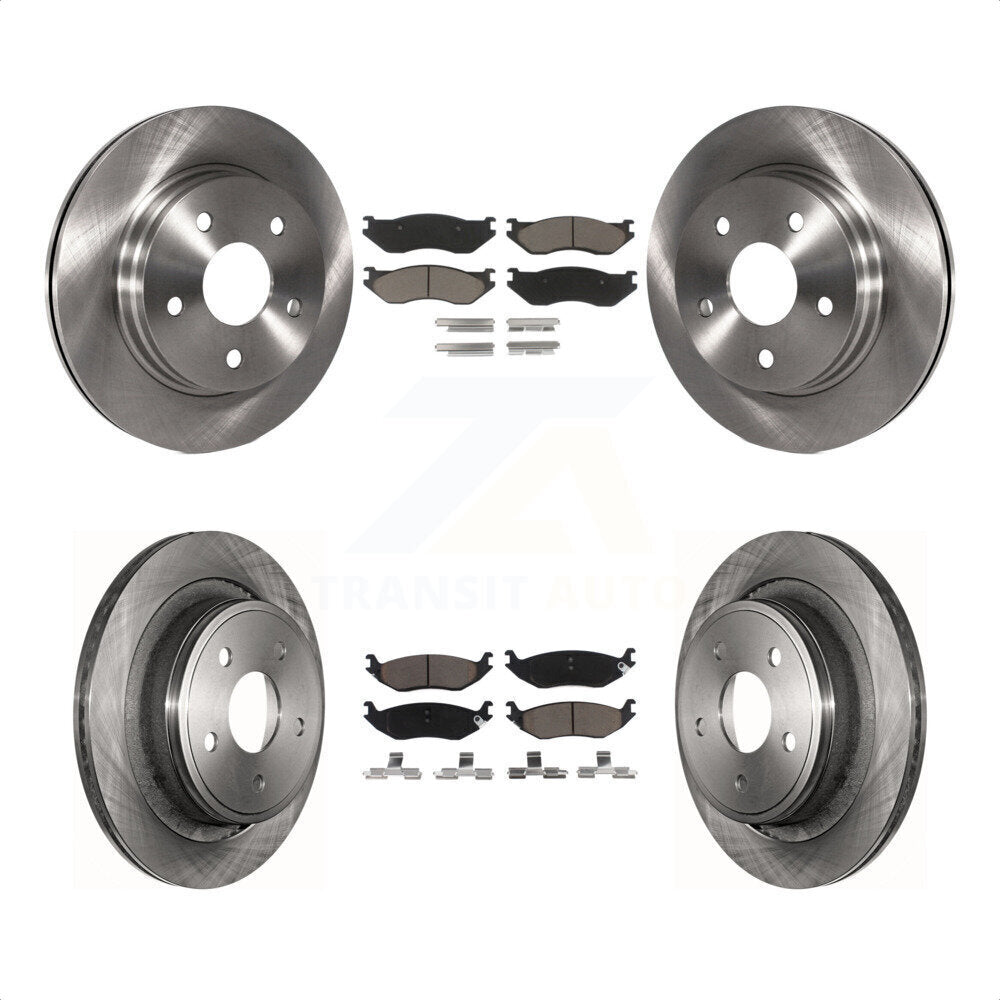 Front Rear Disc Brake Rotors And Ceramic Pads Kit For Dodge Ram 1500 K8C-101575 by Transit Auto