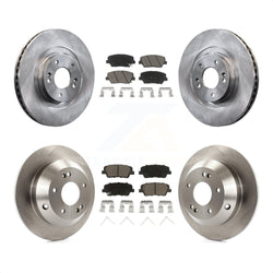 Front Rear Disc Brake Rotors And Ceramic Pads Kit For 2014-2015 Kia Sorento With Red Painted Calipers K8C-101583