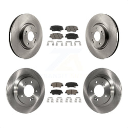 Front Rear Disc Brake Rotors And Ceramic Pads Kit For 2016-2017 Hyundai Azera Limited K8C-101586