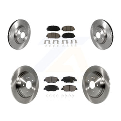 Front Rear Disc Brake Rotors And Ceramic Pads Kit For Honda CR-V K8C-101589