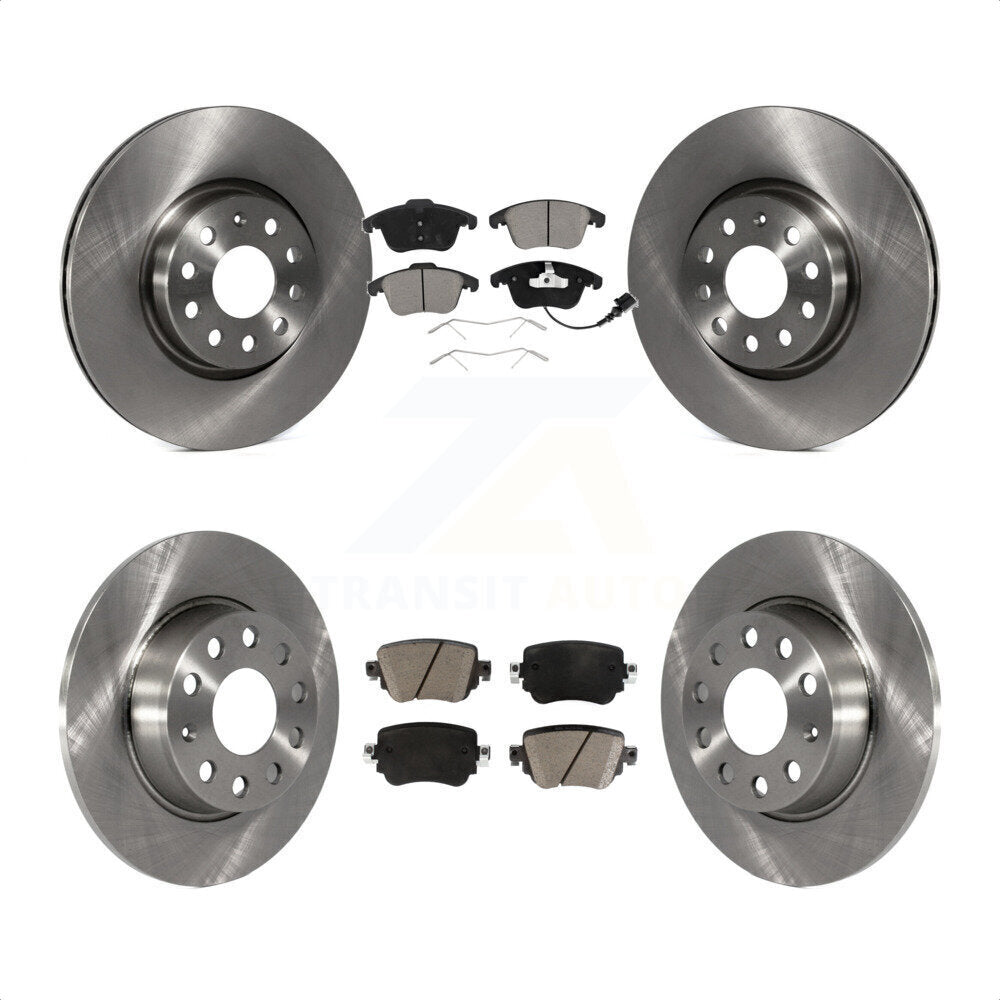 Front Rear Disc Brake Rotors And Ceramic Pads Kit For Volkswagen Passat K8C-101598 by Transit Auto