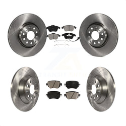 Front Rear Disc Brake Rotors And Ceramic Pads Kit For 2016-2018 Audi Q3 Quattro K8C-101599