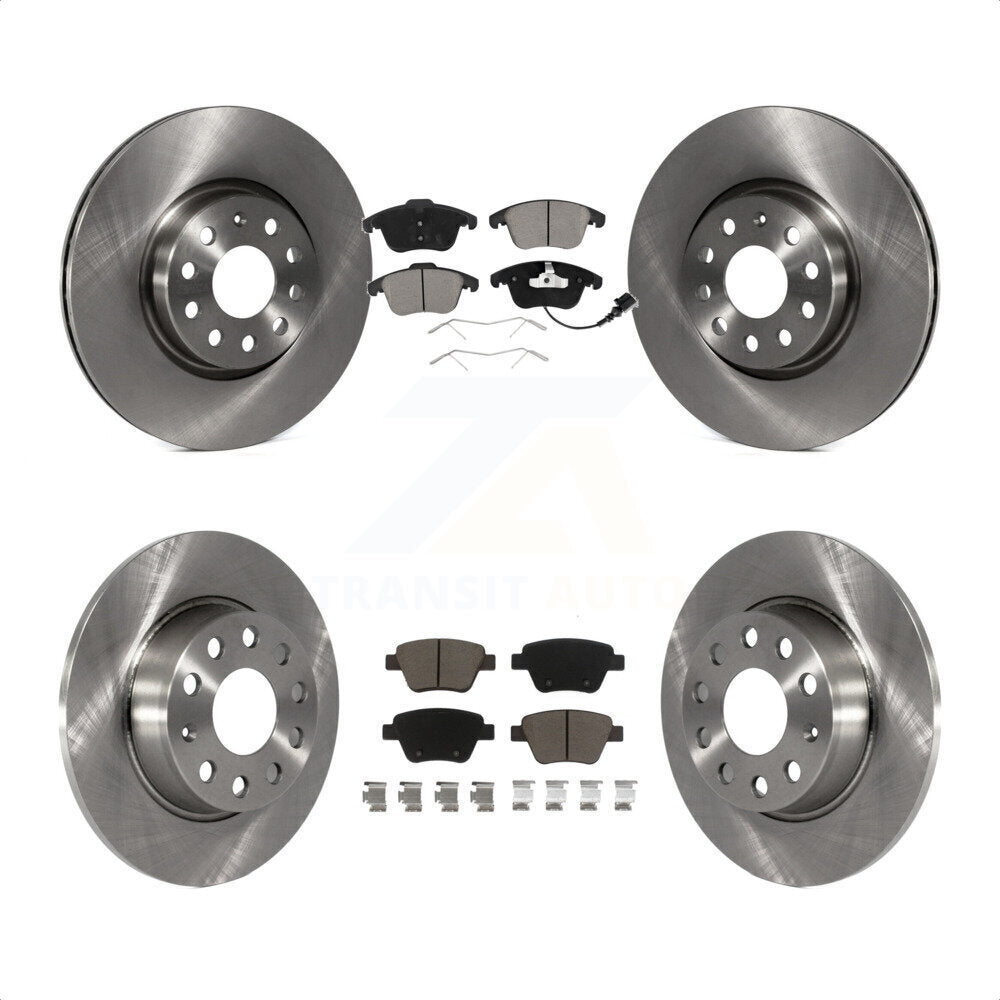 Front Rear Disc Brake Rotors And Ceramic Pads Kit For Volkswagen Passat K8C-101600 by Transit Auto